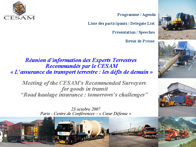 L'ASSURANCE DU TRANSPORT TERRESTRE